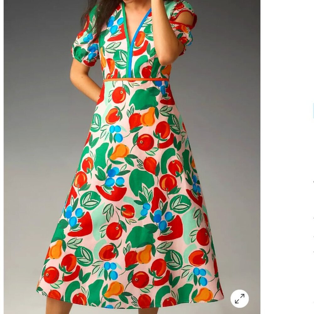 Farm Rio x Anthropologie Cutout Midi Dress